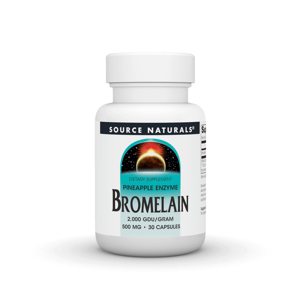 Πηγές Φυσικό Ανανά Ένζυμο Bromelain - 2.000 GDU/GRAM - 500mg - 30 Κάψουλες