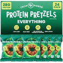 Crisp Πρωτεΐνη Πρωτεΐνη Pretzels, Τα πάντα, Υψηλή Πρωτεΐνη Vegan Keto Snack, 28 G Πρωτεΐνη με βάση το φυτό, Χαμηλή Καρβίδα Crunchy Σνακ Pretzel, Χωρίς ζάχαρη, Χωρίς Έλαια Σπόρου, 1,75 oz Τσάντες, 24 Συσκευασία