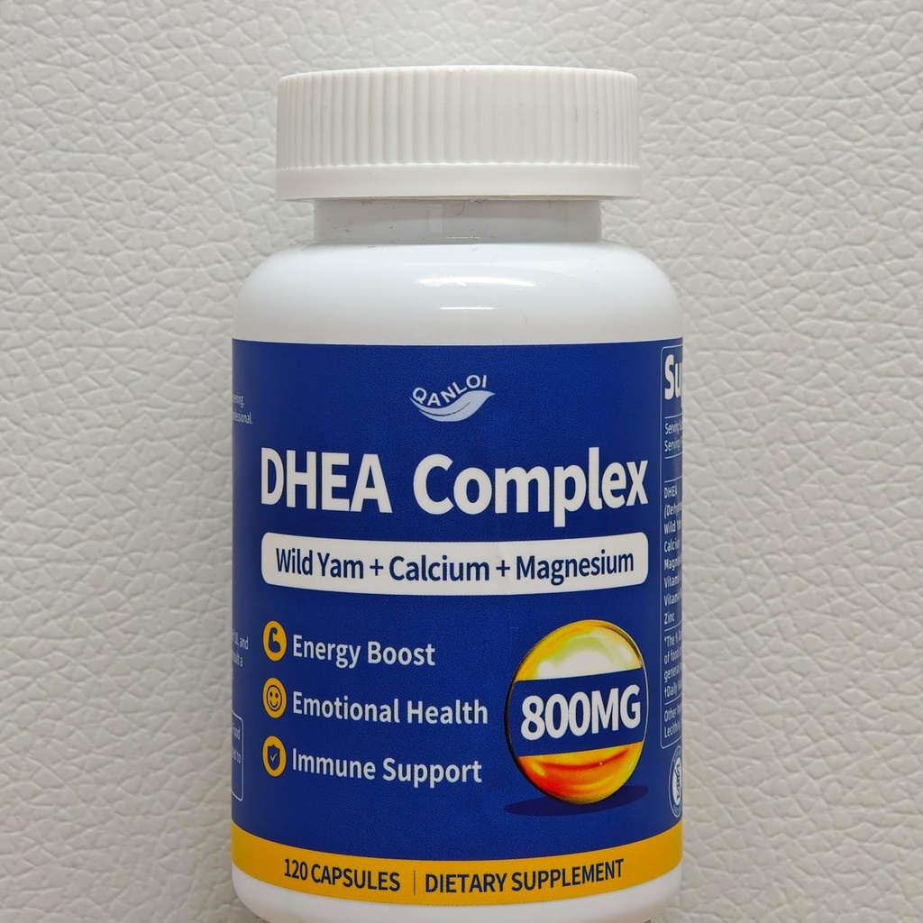 DHEA 200mg συμπλήρωμα - Υποστηρίζει την ενέργεια, το μεταβολισμό, την ανοσία - 120 κάψουλες