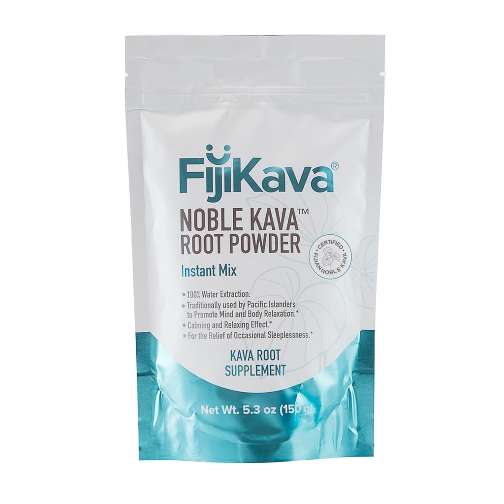 FijiKava Instant Kava Kava Powder 150g – Premium Kava Root Powder με υψηλή περιεκτικότητα σε Καβάλα – Natural Relaxation Aid for Calmness, Stress Relief, and Sleep Support – Easy-to-Mix