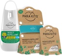 PARAKITO Mosquito, Insect & Bug Spray Bundle - Περιλαμβάνει Spray, Turquoise Wristband & 4 Refills 