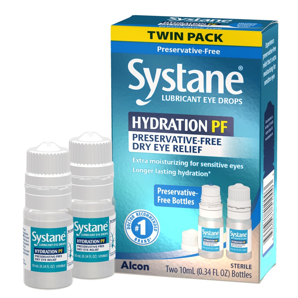 Systane Hydration Multi-Dose Συντηρητικές-Δωρεάν Οφθαλμικές σταγόνες Dry Eye Relief Twin Pack (2x10ml)