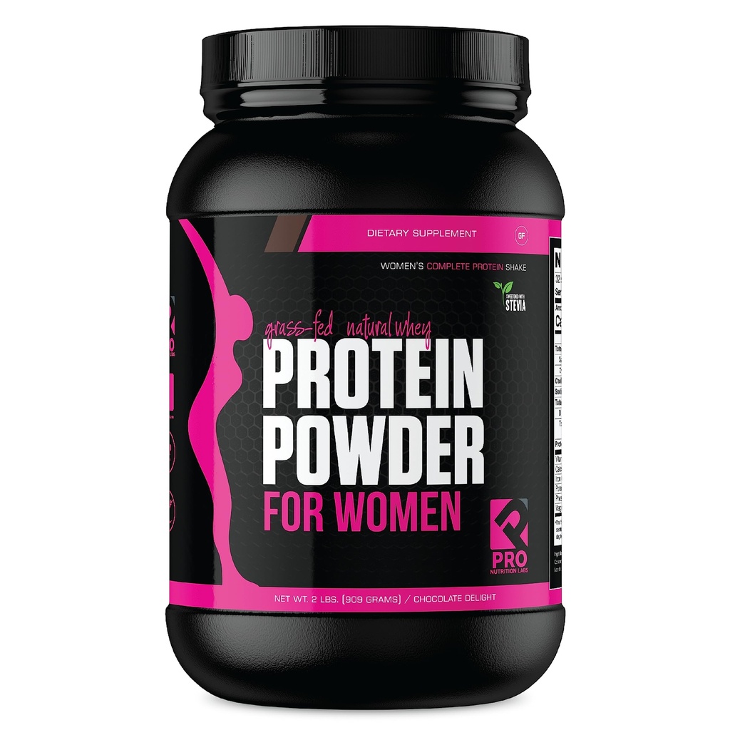 Whey Protein Powder για τις γυναίκες σοκολάτας σκόνης - χαμηλής υδατανθράκων χωρίς γλουτένη χόρτο-Fed rBGH-free - υποστηρίζει απώλεια βάρους - φυσικό Stevia γλυκασμένη πρωτεΐνη Shake, 20g (Chocolate απόλαυση, 2lb)