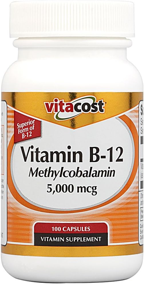 Vitacost Βιταμίνη Β-12 Μεθυλοκοβαλαμίνη - 5000 mcg - 100 Κάψουλες