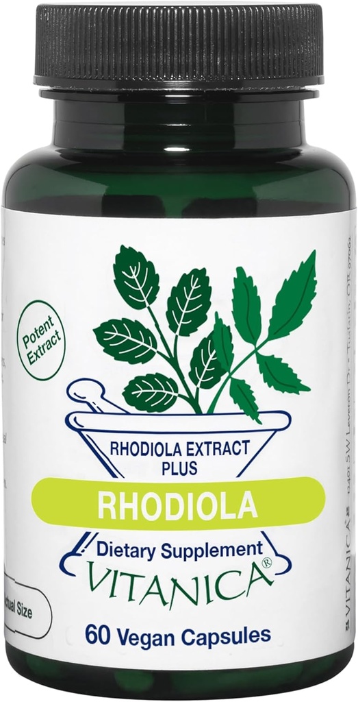 Vitanica Rhodiola Rosea Root Extract 200mg, Dr. Formulated, 3% Rosavins & 1% Salidroside, Rhodiola Root 85mg, Vegan, 60 κάψουλες
