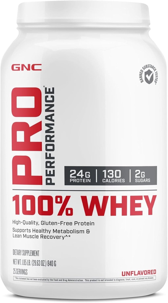 GNC Pro Performance 100% Whey - Χωρίς γεύση (25 υπηρεσίες)
