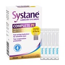 Systane Complete Preservative Free Dry Eye Drops, 30 Ct Single Use Vials, Contains Propylene Glycol 0.6%, Unit-Dose Lubricating Eye Drops for Irritation & Dryness, Hydrating & Soothing