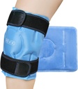 ReVIX Ice Pack για ανακούφιση από τον πόνο στο γόνατο, Reuseable Gel Ice Wrap για τραυματισμούς ποδιών, εξοίδηση, χειρουργική αντικατάσταση γονάτων, Ψυχρή Συμπίεση Θεραπεία για Αρθρίτιδα, Δάκρυο Meniscus και ACL Μπλε