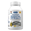 ANDREW LESSMAN Maximum Essential Omega-3 Unflavored, 60 Softgels - Ultra-Pure Omega-3 Fish Oil 1200 mg-High DHA, No Mercury Small, Easy to Swallow Fish Oil Capsules