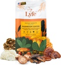 LYFE Organic Instant Decaf Mushroom Coffee – Mane, Chaga, Cordyceps, Turkey Tail 