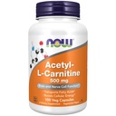 NOW Συμπληρώματα, Acetyl-L Carnitine 500 mg, Amino Acid, Brain and Nerve Cell Function*, 100 Veg Capsles