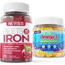 Iron Gummies 2 Pack + Παιδιά Omega 3 Gummies 2 Pack