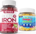 Iron Gummies 2 Pack + Παιδιά Omega 3 Gummies 2 Pack