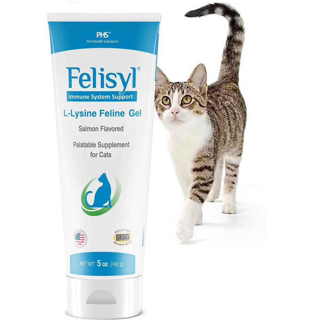 L-Lysine Gel για γάτες (5oz) – Υποστηρίζει το ανοσοποιητικό, το αναπνευστικό και την υγεία των ματιών. Εύκολα Φταρνίζεται, Runny μύτη, και Υδάτινα Μάτια.