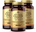 Solgar Advanced Calcium Complex - 120 δισκία, Συσκευασία 3 - με ψευδάργυρο, βόριο, βιταμίνες D3 & K2 - Μη ΓΤΟ, Χωρίς γλουτένη, Χωρίς γαλακτοκομικά - 90 Σύνολο Σερβιρίσματος