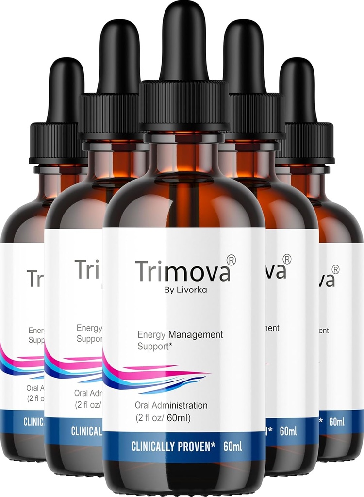 (5 Pack) Trimova Υγρές σταγόνες, Trimova σταγόνες Προηγμένη Φόρμουλα, TrimovaDrops Βιταμίνη, TrimovaDrops Μεταβολικός, TrimovaDrops Μεταβολισμός 5 μπουκάλια για 150 ημέρες