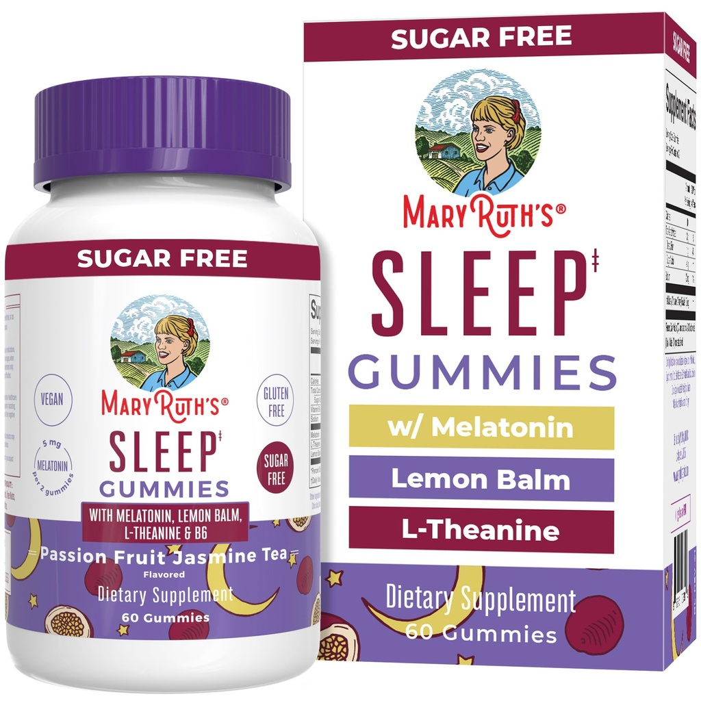 MaryRuth Organics Μελατονίνη 5mg Sleep Gummy με L-Theanine 