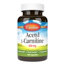 Carlson - Acetyl L-Καρνιτίνη, 500 mg, Γνωστική Υγεία, Εγκεφαλική Λειτουργία & Παραγωγή Ενέργειας, 120 Κάψουλες