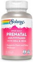 SOLARAY Once Daily Prenatal Multivitamin with DHA & Iron, Prenatal Vitamins and Minerals for Required Mothers, Easy Morning Herbal Blend & Whole Food Base, Lab Επαληθευμένο, 90 Σερβιέτες, 90 VegCaps