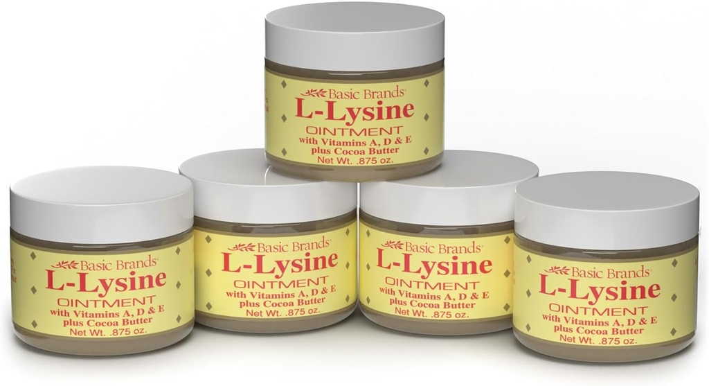 Basic Organics L-Lysine Ointment 0.87 oz (Pack of 5)