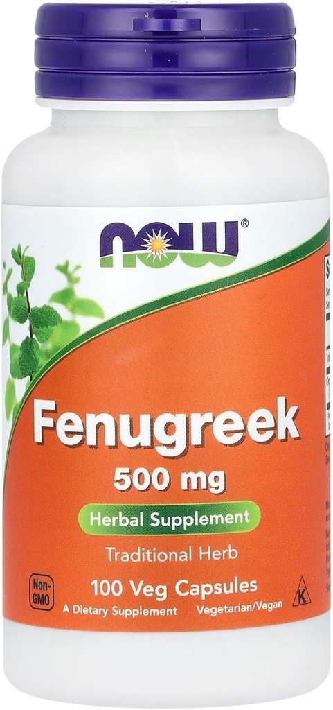 Τώρα Τρόφιμα τώρα FOENUGREEK 500MG, 100 CT