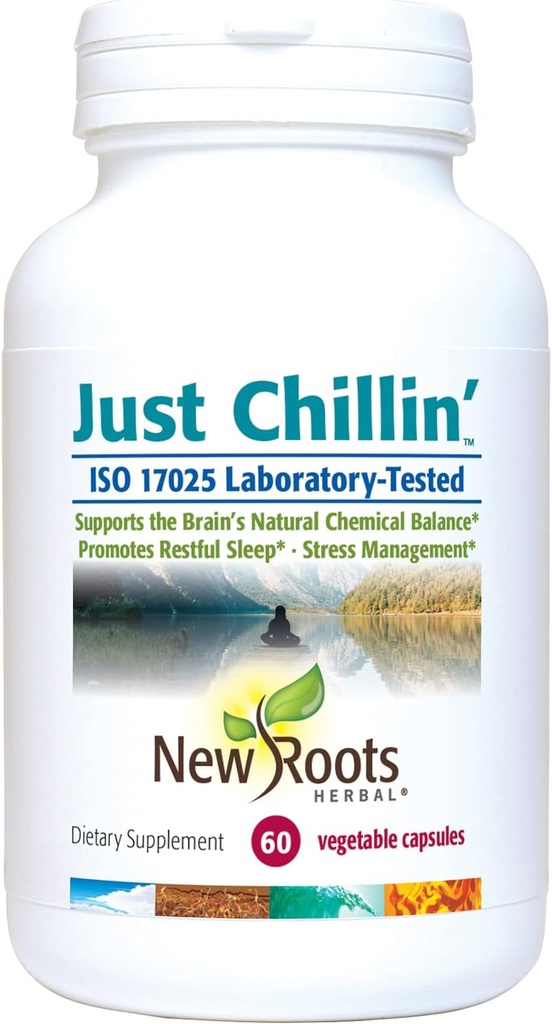 NEW ROOTS HERBAL Complete Vitamin B Supplement and L-Theanine (60 Capsules) Contains B1, B2 and B12