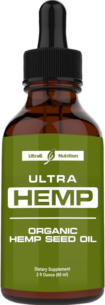 Ultra6 Διατροφής Hemp Oil – Υποστηρίζει ομαλή κίνηση, ευελιξία & κοινή άνεση – Hemp Oil για την υγεία των οστών – 120 εξυπηρετήσεις – Made in USA