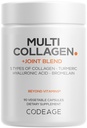Codeage Multi Collagen Protein + Joint Blend Supplement, Υαλουρονικό οξύ, Bromelain, Turmeric, Ginger, Boswellia, Astaxanthin - Hydrolyzed Bovine Collagen - 5 Collagen Τύποι - Μη ΓΤΟ - 90 Κάψουλες