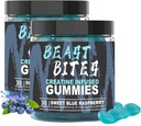 DYALE Beast Bites Creatine Bites - 5g Creatine Monohydrate Per Serving - Χωρίς ζάχαρη ή τεχνητά χρώματα - χαμηλής ποιότητας, Vegan & Haalal - Blue Raspberry Flavor - 30 Gummies (2pcs)