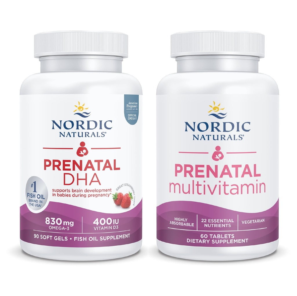 Nordic Naturals Προγεννητική Starter Pack - Προγεννητική DHA και προγεννητική Multivitamin δισκία