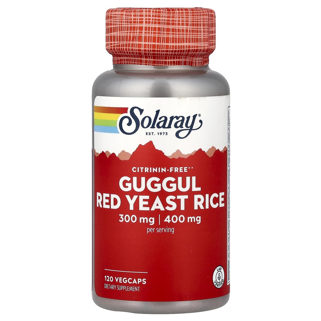 Solaray - Guggul & Red Yeast Rice, 120 κάψουλες