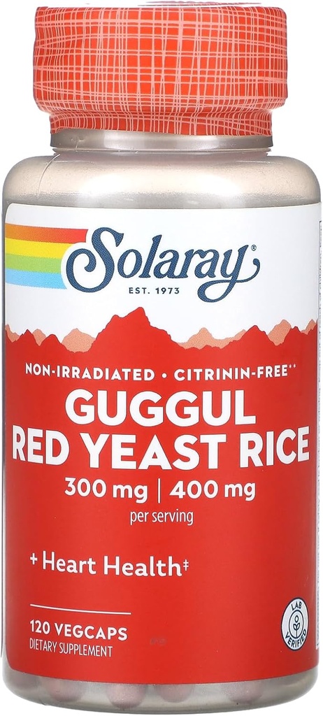 Solaray - Guggul & Red Yeast Rice, 120 κάψουλες