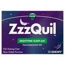 ZzzQuil, Nighttime Sleep Aid LiquiCaps, 25 mg Diphenhydramine HCl, No. 1 Sleep-Aid Brand, Non-Habit Forming, Fall Asleep Fast, 12 Count