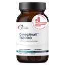 Σχέδια για την υγεία OmegAvail TG1000 - TG (Τριγλυκερίδια) Συμπλήρωμα ιχθυελαίου με EPA/DHA - Πολύ συμπυκνωμένο 1000mg Omega-3 ανά Softgel - Φυσικό άρωμα λεμονιού + Χωρίς ψαρική επίγευση (60 Softgels)