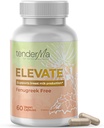 Elevate – Fenugreek-Free Lactation Supplement with Organic Goat’s Rue, Lion’s Mane, Blessed Thistle & Brewer’s Yeast – Vegan, Non-GMO Herbal Breastfeeding Support – 60 Capsules