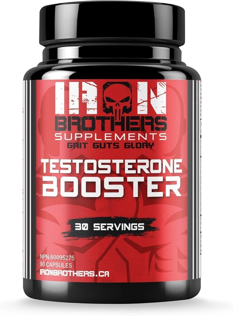 Iron Brothers Συμπληρώματα Testosterone Booster για άνδρες, 90 κάψουλες 
