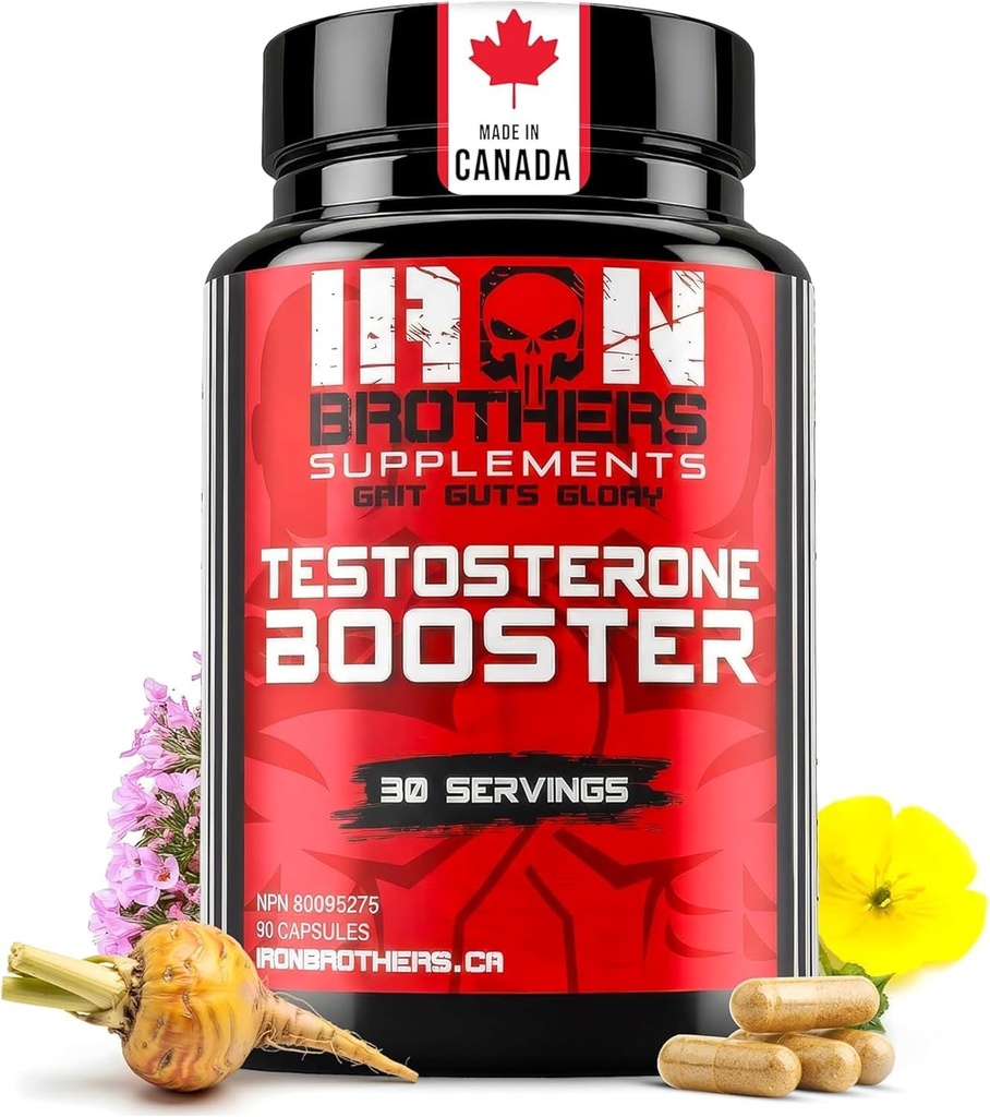 Iron Brothers Συμπληρώματα Testosterone Booster για άνδρες, 90 κάψουλες 