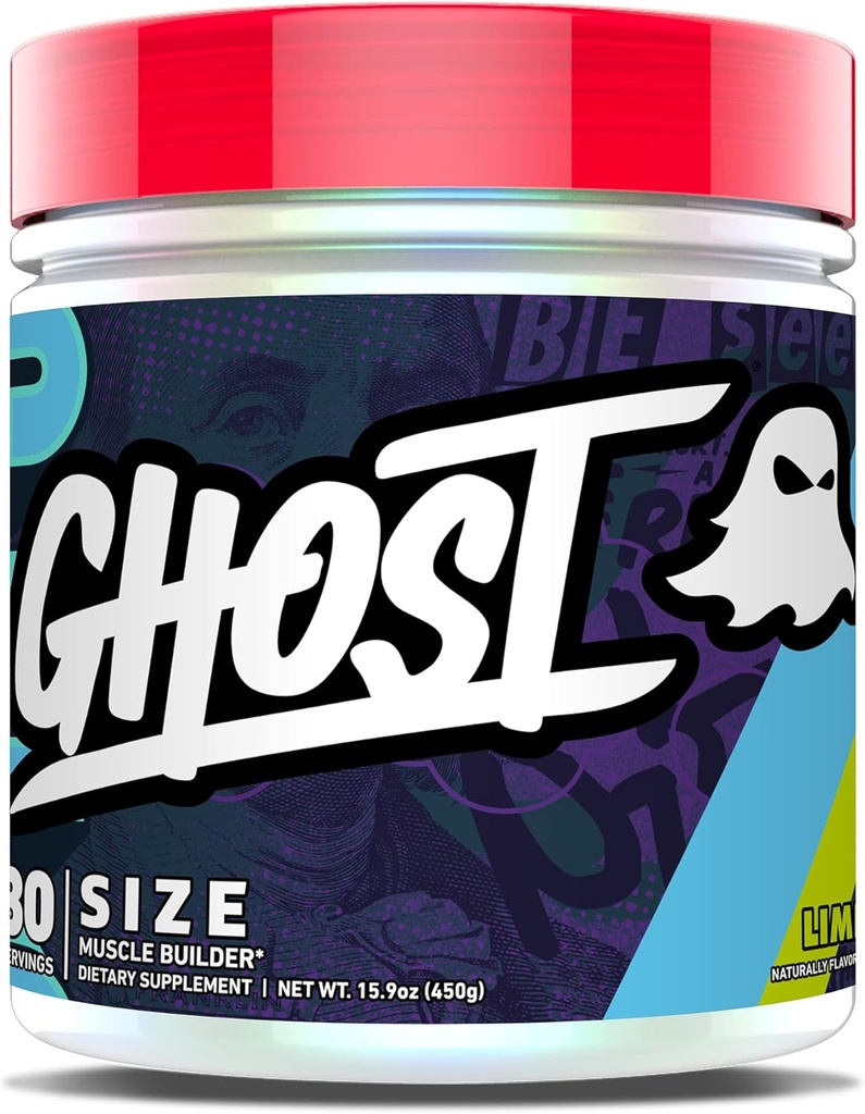 GHOST Μέγεθος Μυϊκός Οικοδόμος Συμπλήρωμα Διατροφής - Ασβέστη, 30 Υπηρεσίες - Μύες Ανάπτυξη και Δύναμη Δομικά Συμπληρώματα για Άνδρες & Γυναίκες - Creatine, Betaine & Beta-Alanine - Χωρίς Ζάχαρη & Γλουτένη, Vegan