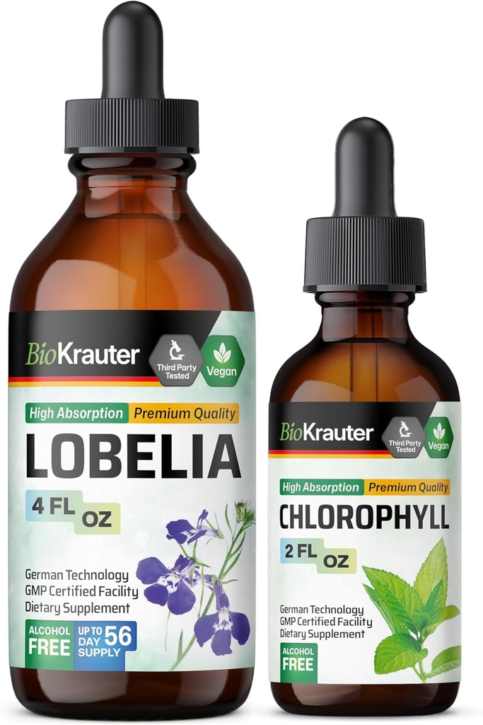 BIO KRAUTER Lobelia Βάμμα 4 Fl. Oz. & Chlorophyl Βάμμα 2 Fl. Oz.
