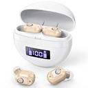 Hearing Aids for Seniors Rechargeable with Noise Cancelling, Hearing Amplifier for Adults Hearing Loss, Invisible Hearing Aid, In Ear Sound Amplifier With Charging Case