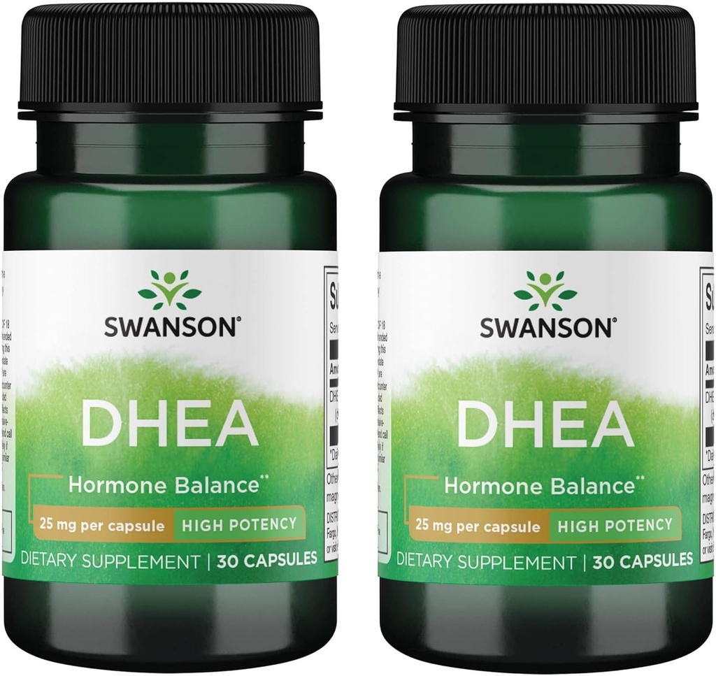 Swanson Dhea 25 Milligrams 30 Καψάκια (2 Συσκευασία)