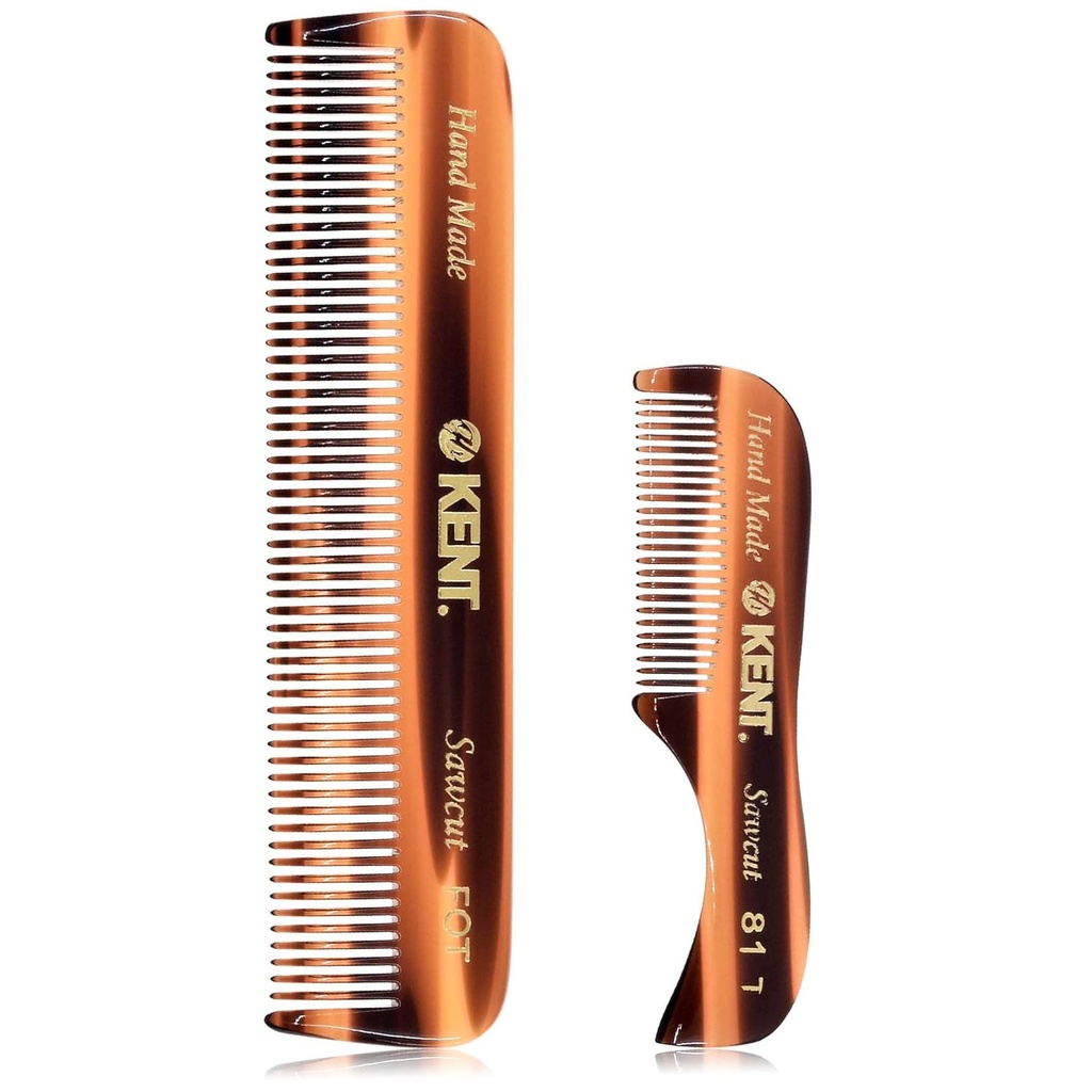 Kent Beard and Mustache Grooming Set - Χειροποίητο σετ τσεπών για το ταξίδι των ανδρών και την οικιακή χρήση, Mini Combs για το στρώσιμο