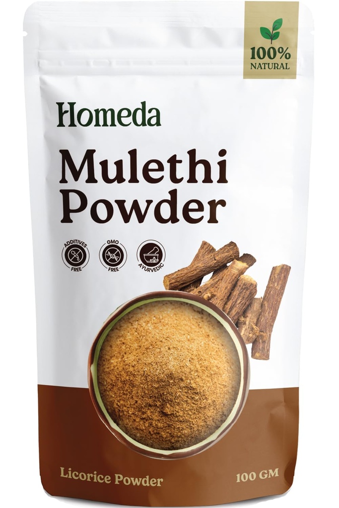 Βιολογική σκόνη ρίζας γλυκόριζας (3.5 oz - 100g), Mulethi σκόνη οργανική για το πρόσωπο, Pure εκχύλισμα ρίζας γλυκόριζας για το δέρμα, Regaliz Raiz Organico Αποξηραμένες ρίζες γλυκόριζας Herb, Extracto De Regalis 0.2 lb