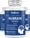 NuBrain - Advanced Brain Booster - Βελτίωση μνήμης, εστίασης και σαφήνειας με βιταμίνη Β6, Ginkgo Biloba, Bacopa Monnieri & More - Συμπλήρωμα εγκεφάλου για άνδρες και γυναίκες - 3 Pack 