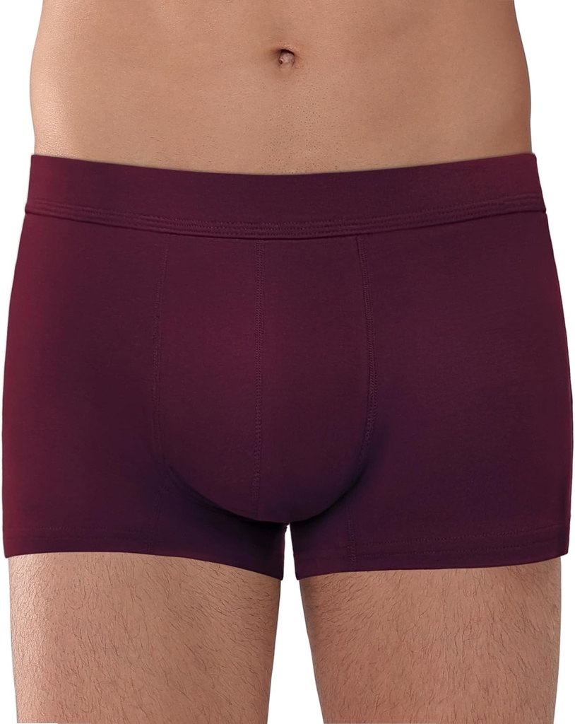 Men's Incontinence Underwear Washable 2.3 oz Absorbency Leak Proof Boxer Briefs Senior Bladder Control Cotton 1 Pack (Maroon, XL)