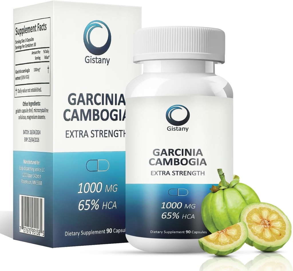 Extra Strength 65% HCA Pure Garcinia cambogia Natural Weight Loss Pills, Appetite Control Pill Dietary Supplement to Control Weight for Both Men and Women