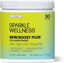 Sparkle Wellness VERISOL Bioactive Hydrolyzed Collagen Peptides | Collagen Powder Supplement with Vitamin C & Hyaluronic Acid for Hair, Skin, and Nail Health | Skin Boost Plus (No Flavor) [30-Serves]