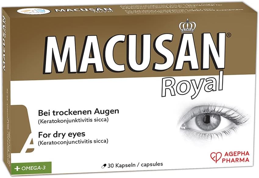 Royal Dry Eye Tablets | Pills for Healthy Macula of Eyes | Eye Vitamin & Mineral Supplement with Lutein, Zeaxanthin & Omega-3 | Eye Health Supplements for Good Vision