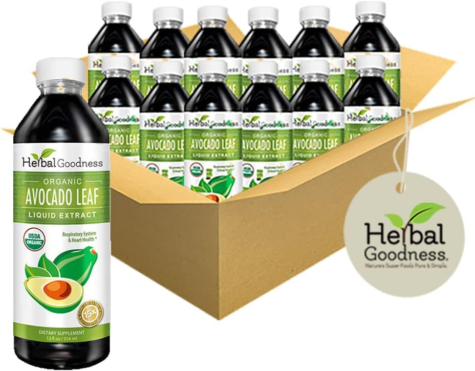 Φυτική καλοσύνη Avocado Leaf Extract Υγρό συμπλήρωμα - Probiotic Protein Gut Health Fiber Supplement Υγεία των οστών & ανοσοποιητική υποστήριξη -12 (12oz) btls (πακέτο των 12)