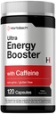 Horbäach Energy Supplement | 120 Capsules | with Caffeine, Ginseng & Vitamin B12 | Daily Energy Booster Pills | Non-GMO, Gluten Free